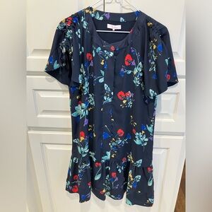 Floral Parker dress with ruched sleeves size small